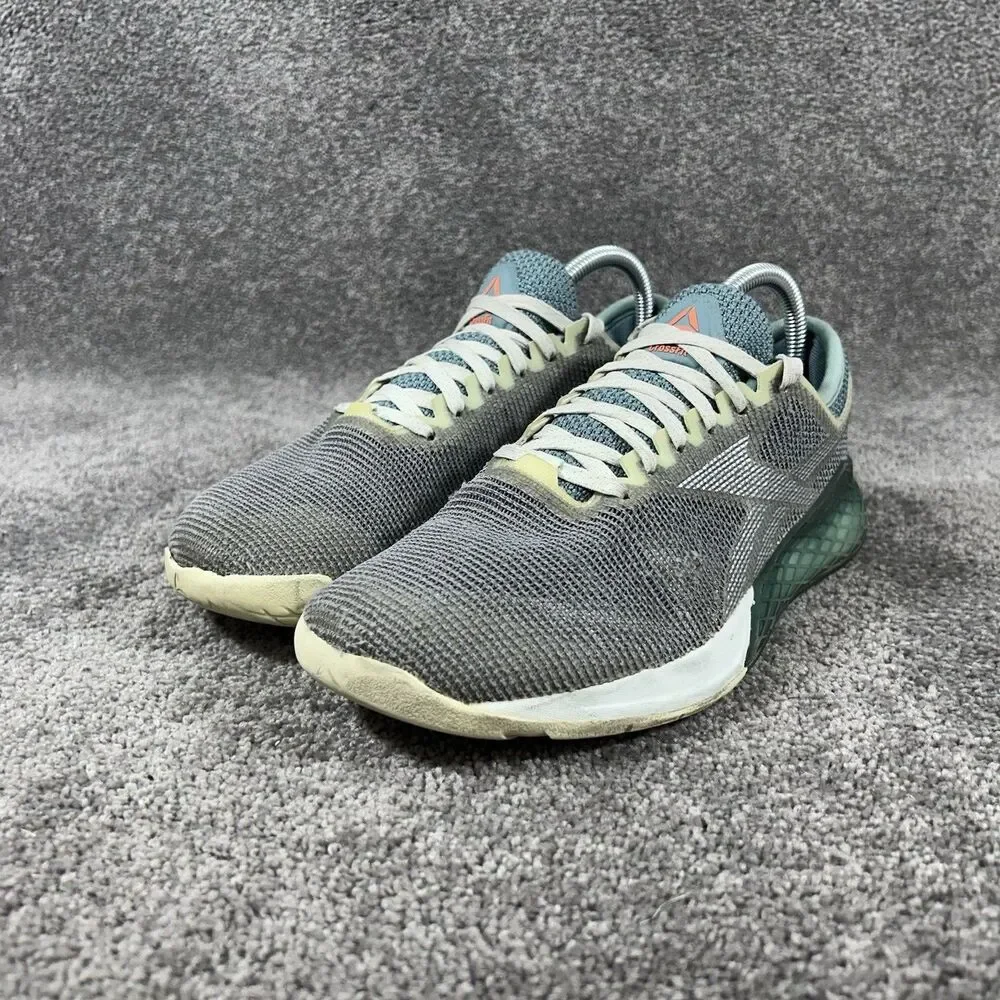 Reebok Nano 9 FU6831 Women’s Sz 8.5 Green Gray Training Athletic Gym Shoes Used
